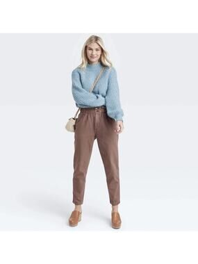 NEW Universal Thread High Rise Waisted Paperbag Tapered Jeans Denim Pants Size 4